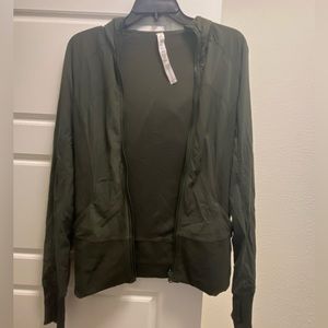 Green Lightweight Elastic Lululemon Jacket Size 8